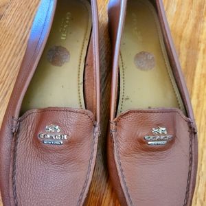 Coach Leather Dark Tan Loafers